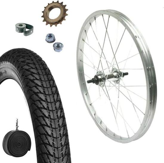 Cerchio Ruota Completa Posteriore 20" X 1.75 + Copertone + Camera + Ruota Libera