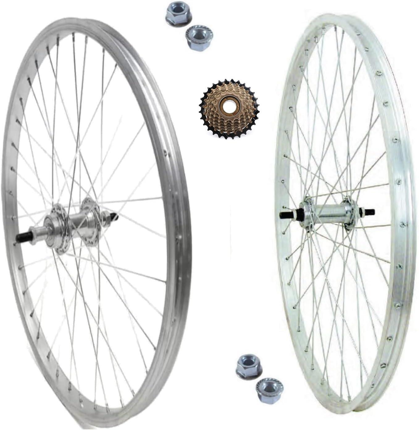 MADICKS COPPIA RUOTA / CERCHIO ANTERIORE + POSTERIORE 26 X 1.75 + PIGNONE 7 VELOCITÀ