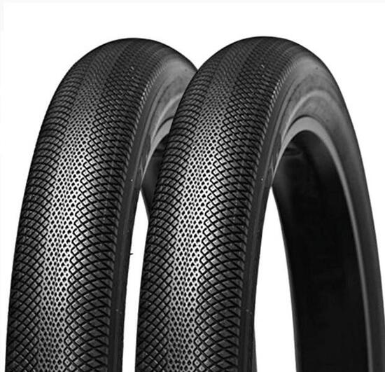 Coppia Copertone Fat Bike 20×4.0 Antiforatura Rigido Nero Stradale Bici E-Bike