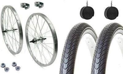 Coppia Cerchi Complete Anteriore + Posteriore 20 X 1.75 + Copertoni + Camere Bic