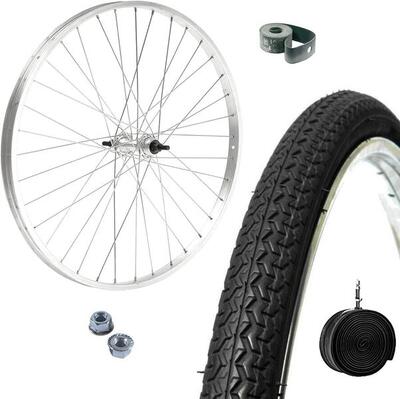 CERCHIO RUOTA COMPLETA ANTERIORE 26" X 1.75 + COPERTONE + CAMERA BICI CITY BIKE