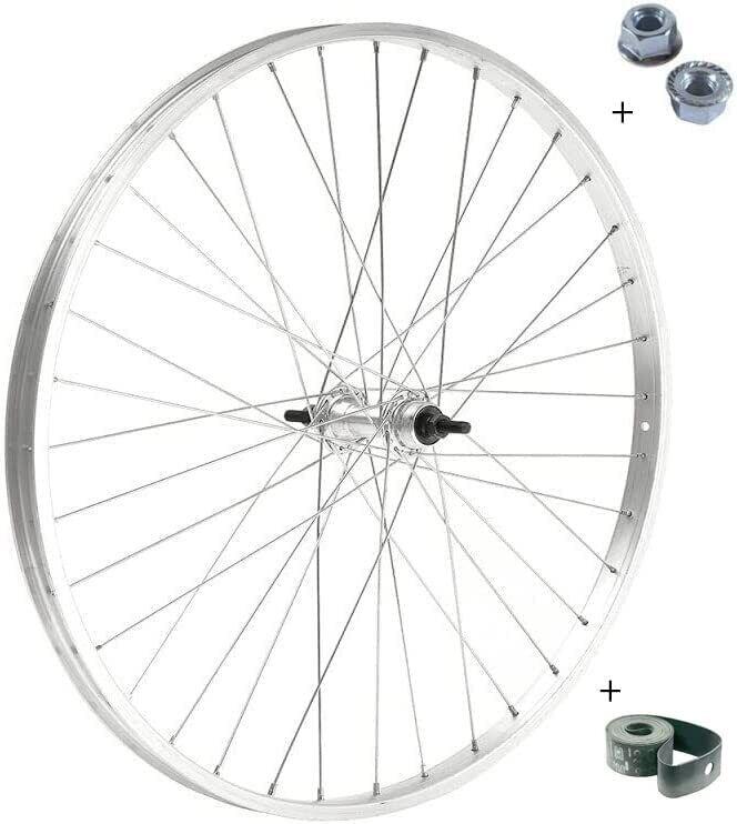 MADICKS RUOTA BICI POSTERIORE 28 X 1.75 1 VELOCITA ALLUMINIO CITY BIKE CON DADI + FLAP