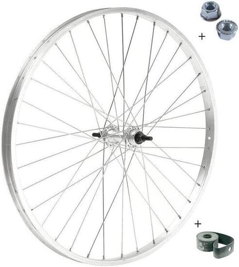 Ruota Bici Posteriore 28 X 1.75 1 Velocita Alluminio City Bike Con Dadi + Flap