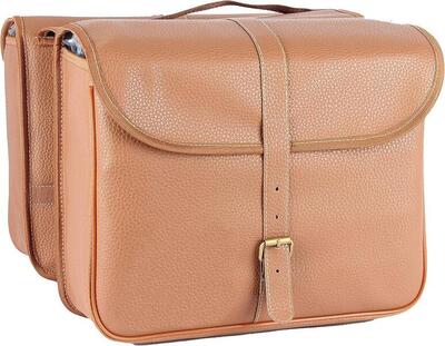 COPPIA BORSE CARTELLA BICICLETTA SIMILPELLE- VINTAGE PELLE CUOIO-UNIVERSALE