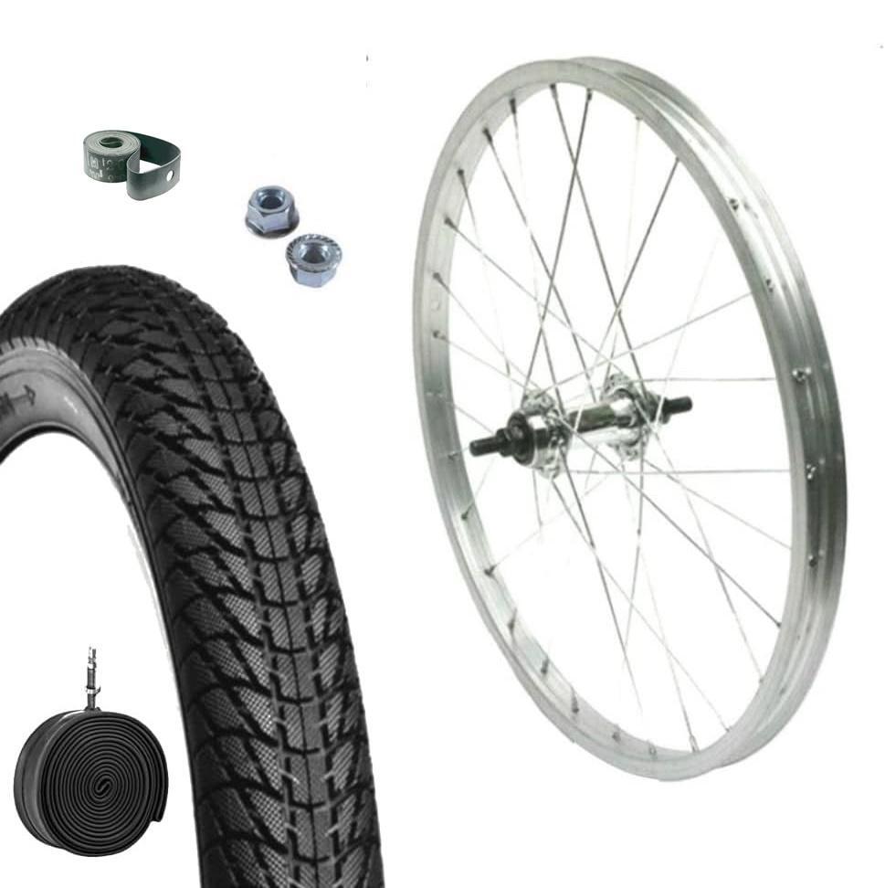 MADICKS CERCHIO RUOTA COMPLETO POSTERIORE 20" X 1.75 + COPERTONE + CAMERA BICI CITY BIKE