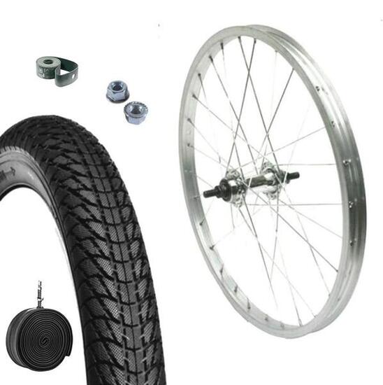 Cerchio Ruota Completo Posteriore 20" X 1.75 + Copertone + Camera Bici City Bike