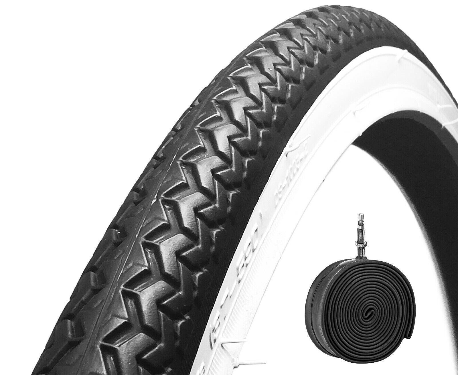 MADICKS COPERTONE 26 X 1.3/8 BIANCO/NERO + CAMERA PER BICI BICICLETTA BIKE PNEUMATICO