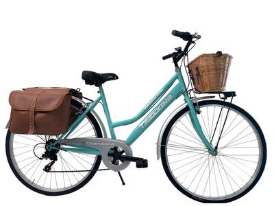 Bicicletta Donna Passeggio Misura 28 con Cambio Tiffany. Borse. Cestino Vimini