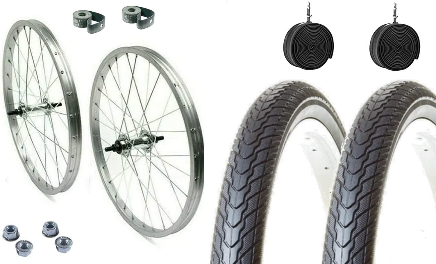 MADICKS COPPIA RUOTE BICI COMPLETE 26" X 1. 3/8 CERCHIO + COPERTONE + CAMERA BICI