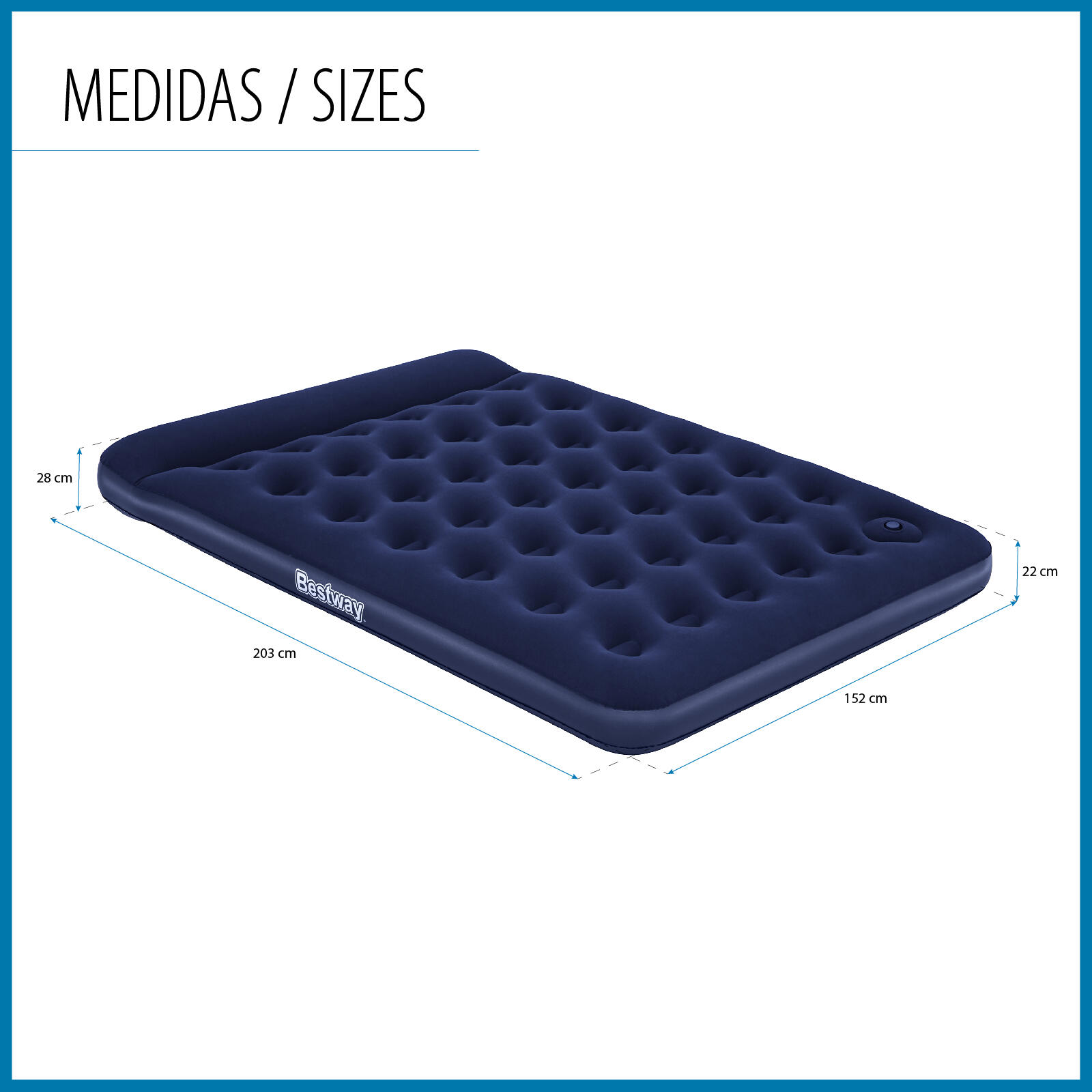Colchão Insuflável Bestway 203 x 152 x 28 cm 4/5