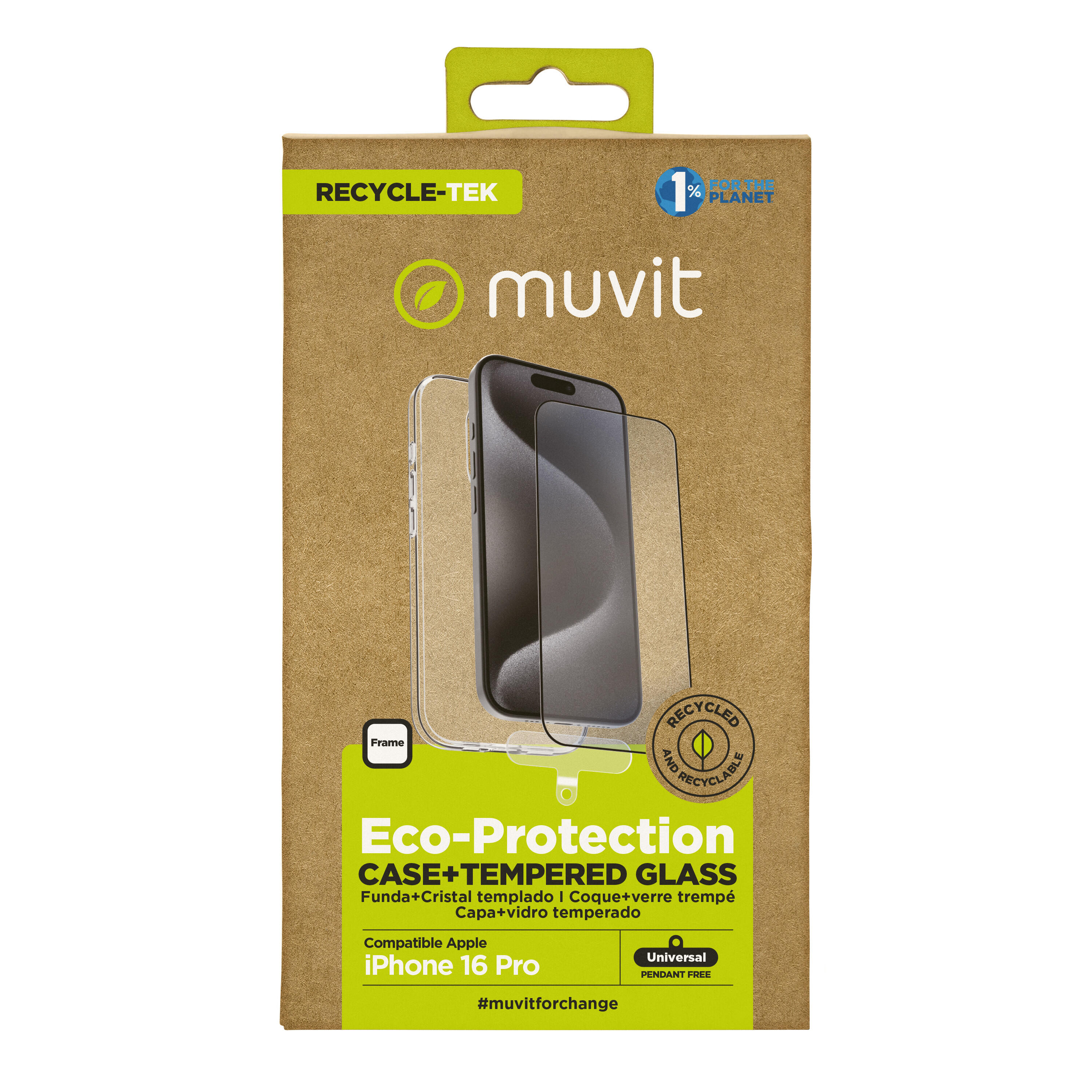 Funda compatible con Apple iPhone 16 Pro + protector de pantalla 2/4