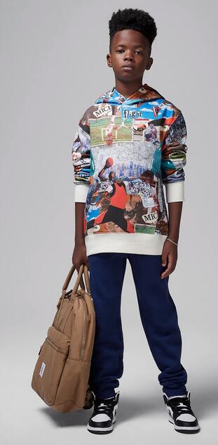 Sweat à Capuche MJ Brooklyn Printed Blanc - 95D267-782 7/7