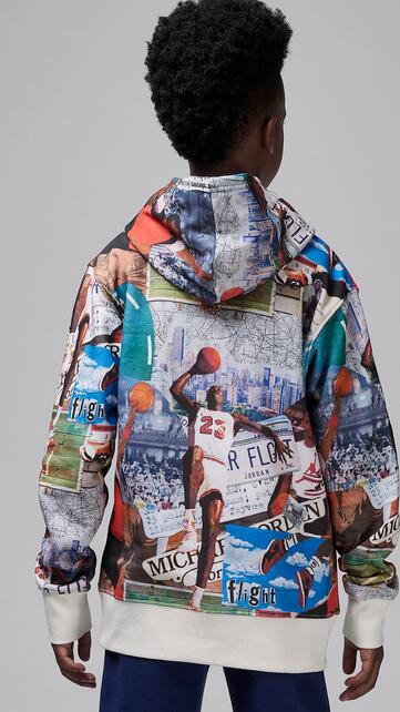 Sweat à Capuche MJ Brooklyn Printed Blanc - 95D267-782 2/7