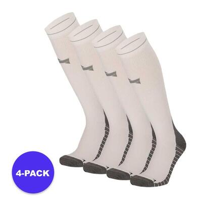 Xtreme - running/compressiesokken - 4-pack - wit compressiekousen hardlopen