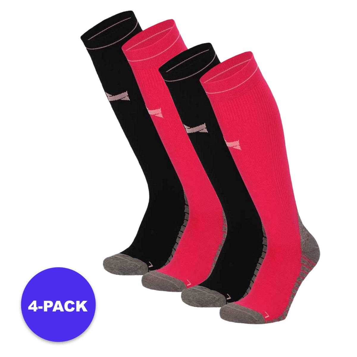 XTREME Xtreme – Lauf-/Kompressionssocken – 4er-Pack – Rosa Kompressionssocken zum
