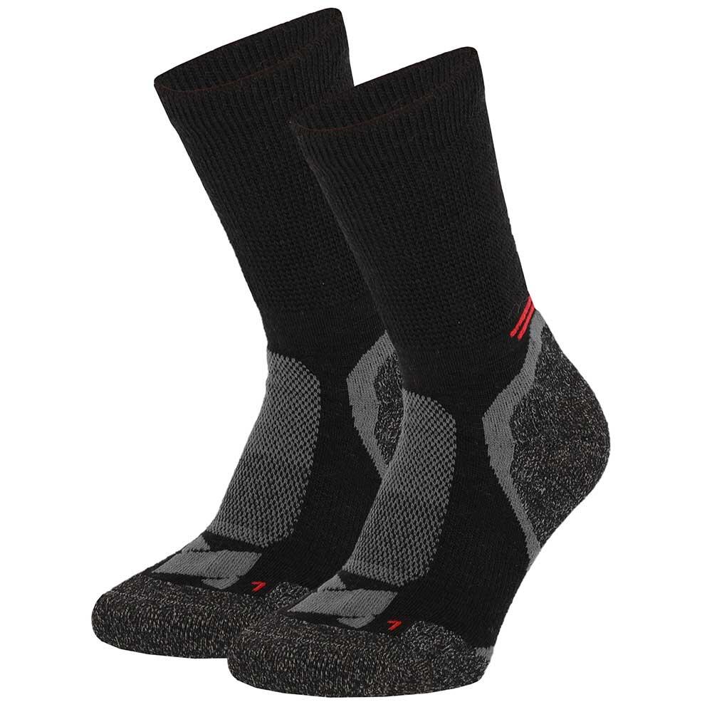 XTREME Xtreme - Hiking Sokken - Merino Wol - Multi zwart - 2 Paar- Wandelsokken