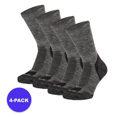 Xtreme - hiking sokken wol - antraciet - 4-paar - multipack hiking sokken