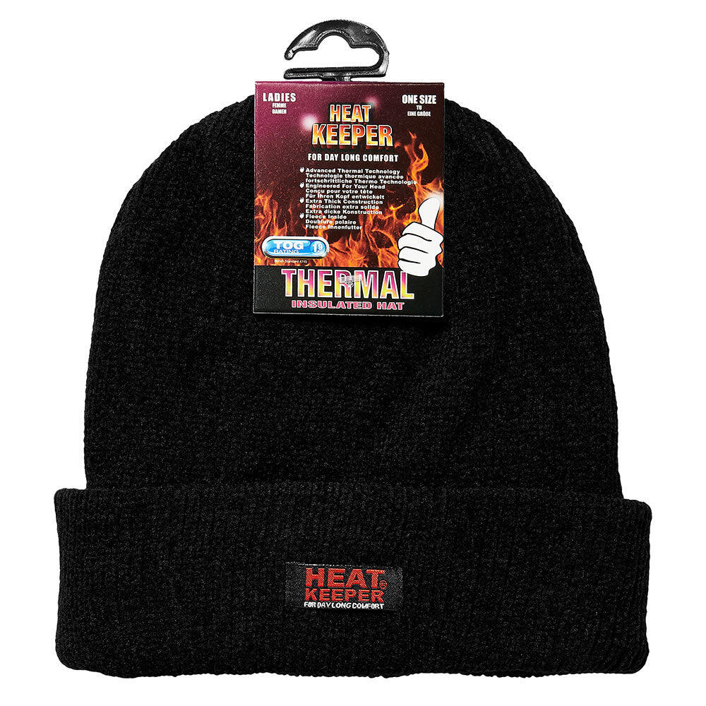 HEAT KEEPER Heatkeeper - Thermomütze Chenille Damen - Schwarz - 1-teilig - Wintermütze Damen
