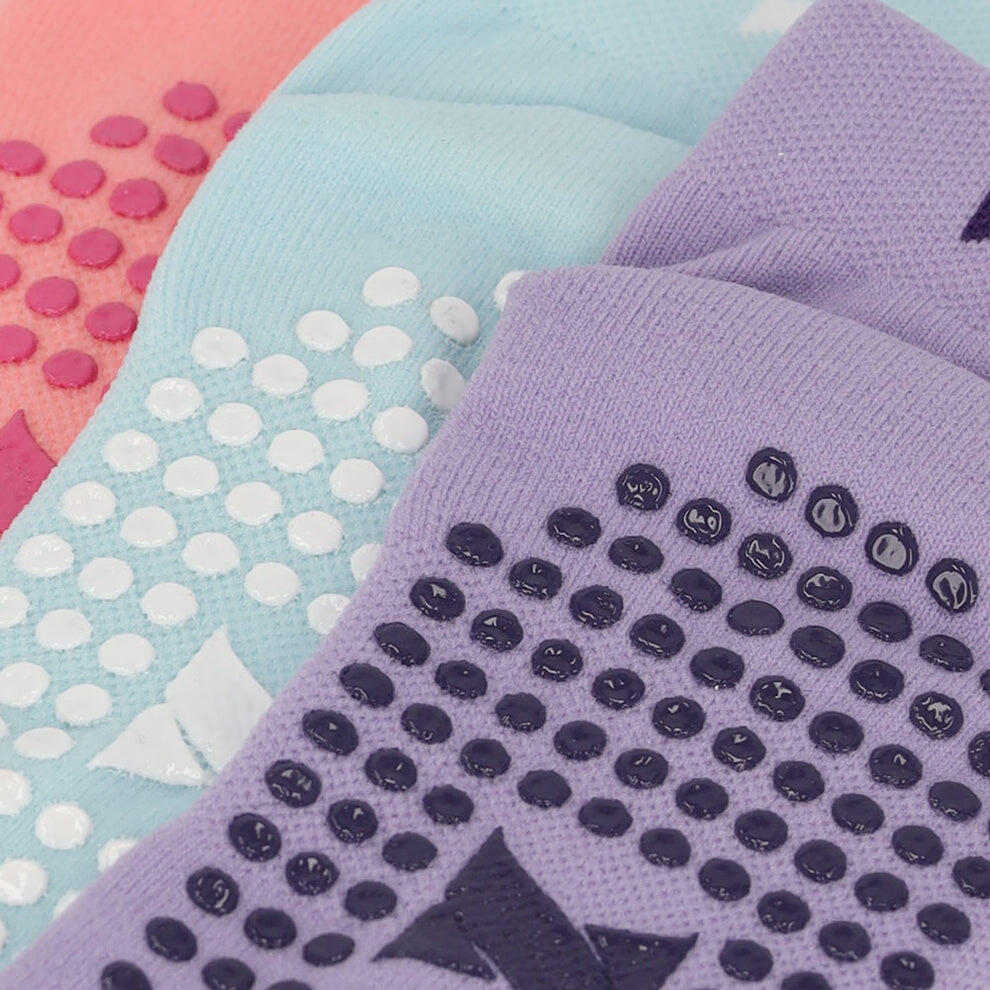 Xtreme - Chaussettes de yoga - Unisexe - Multi Pastel - 3 paires - Chaussettes 5/7