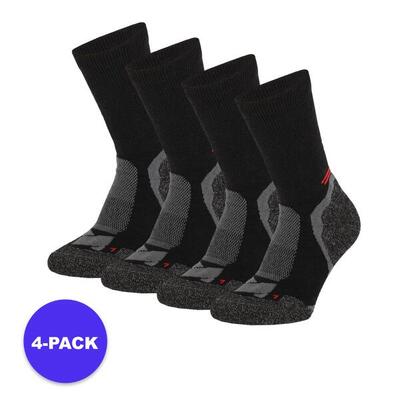 Xtreme - hiking sokken wol - multi zwart - 4-paar - multipack hiking sokken