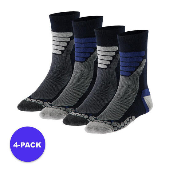 Xtreme - Chaussettes de randonnée unisexes - Multi Bleu - 4 paires - Chaussettes