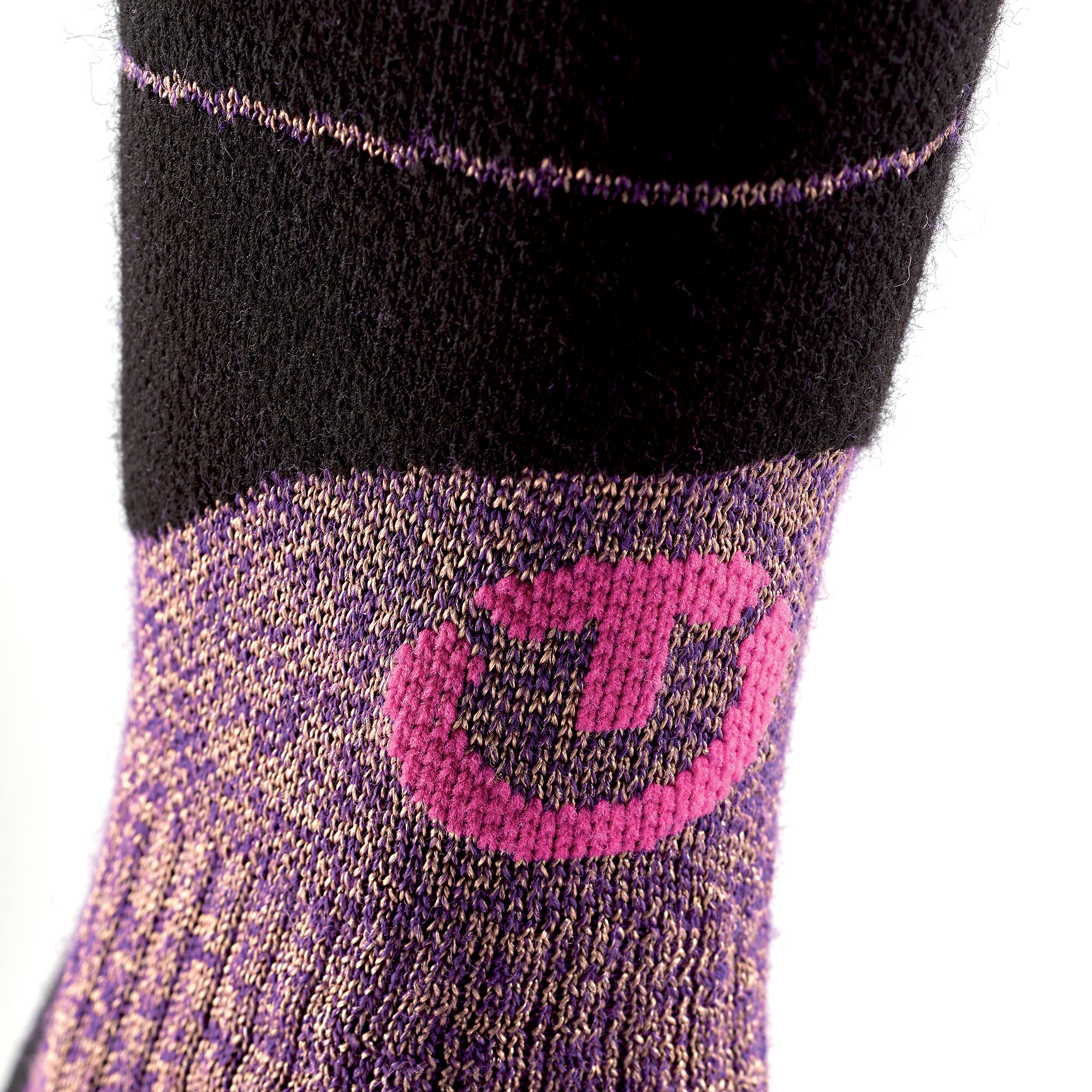 Chaussettes de ski chaudes en laine mérinos pour femme - Ski Merino Reflector 3/4