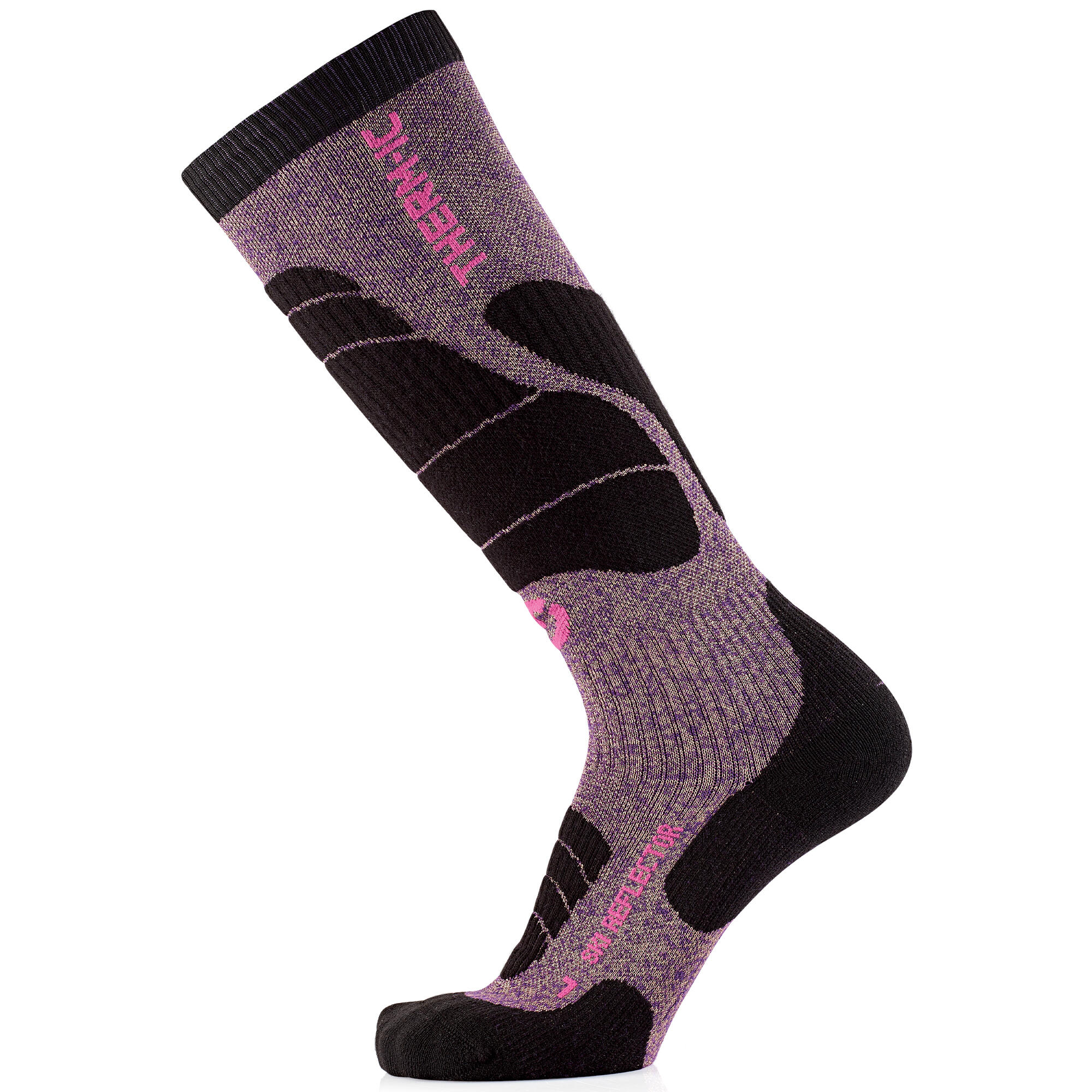 Chaussettes de ski chaudes en laine mérinos pour femme - Ski Merino Reflector 2/4