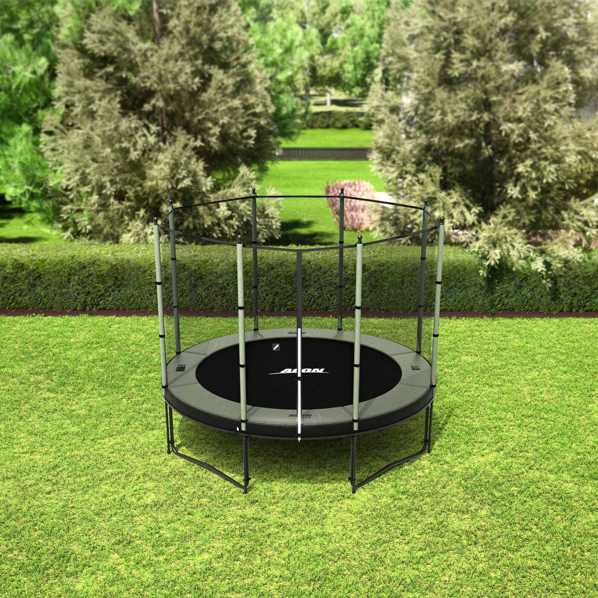 Air 3,0 m Rundes Trampolin mit Standardnetz und Leiter 3/7