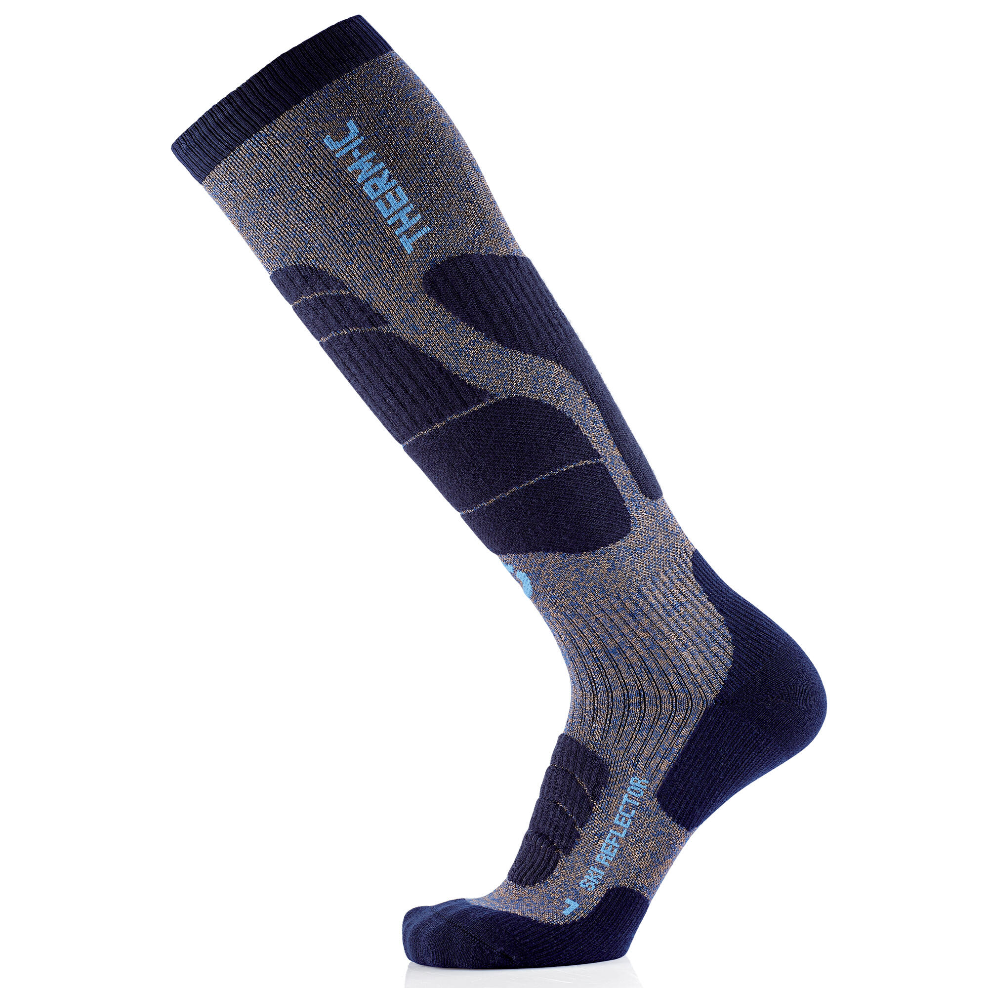 Chaussettes de ski chaudes en laine mérinos pour homme - Ski Merino Reflector 2/4