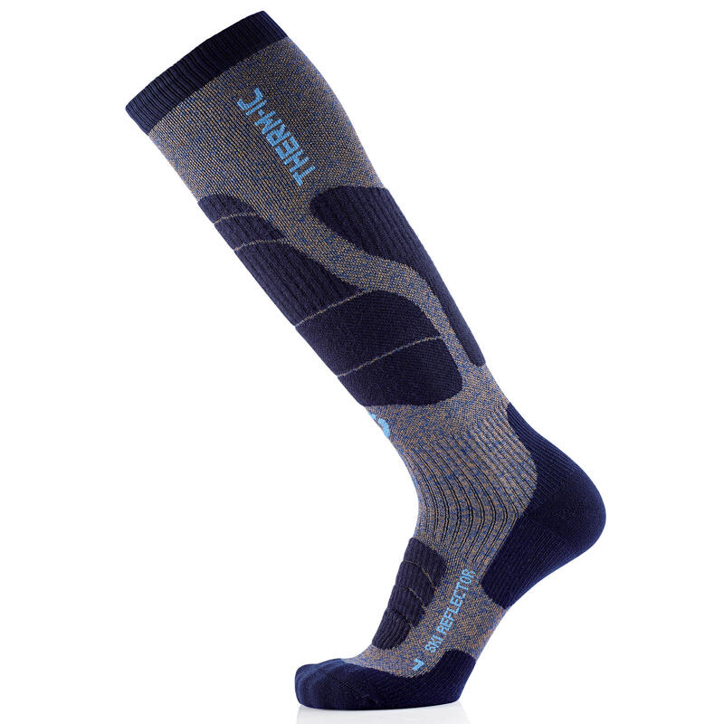 Chaussettes de ski chaudes en laine mérinos pour homme - Ski Merino Reflector