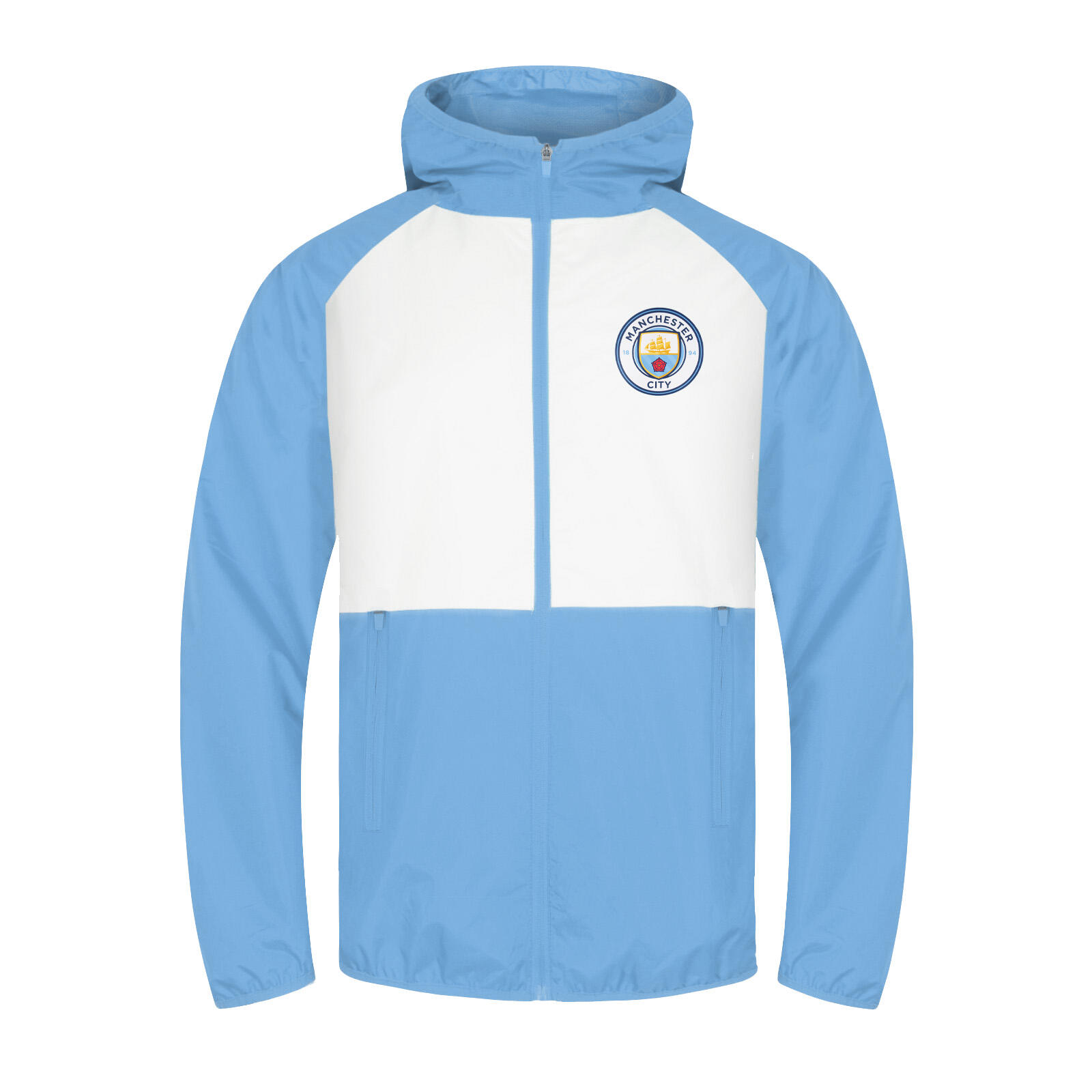Manchester City Boys Jacket Shower Windbreaker Kids OFFICIAL Football Gift