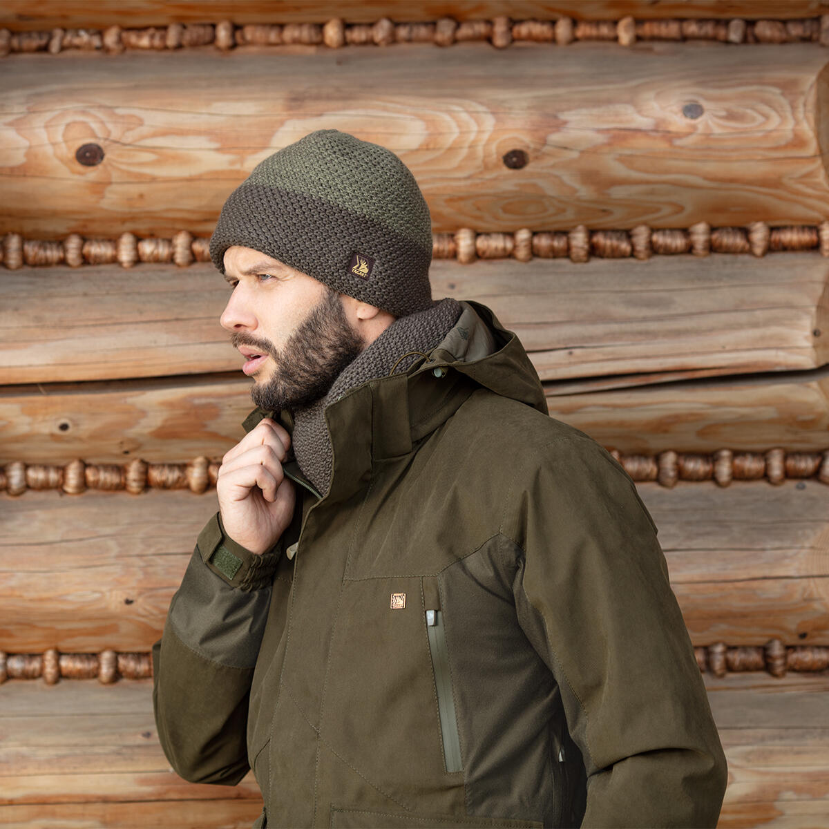 Bonnet de chasse unisexe Tagart Tajga en polaire chaude 3/4