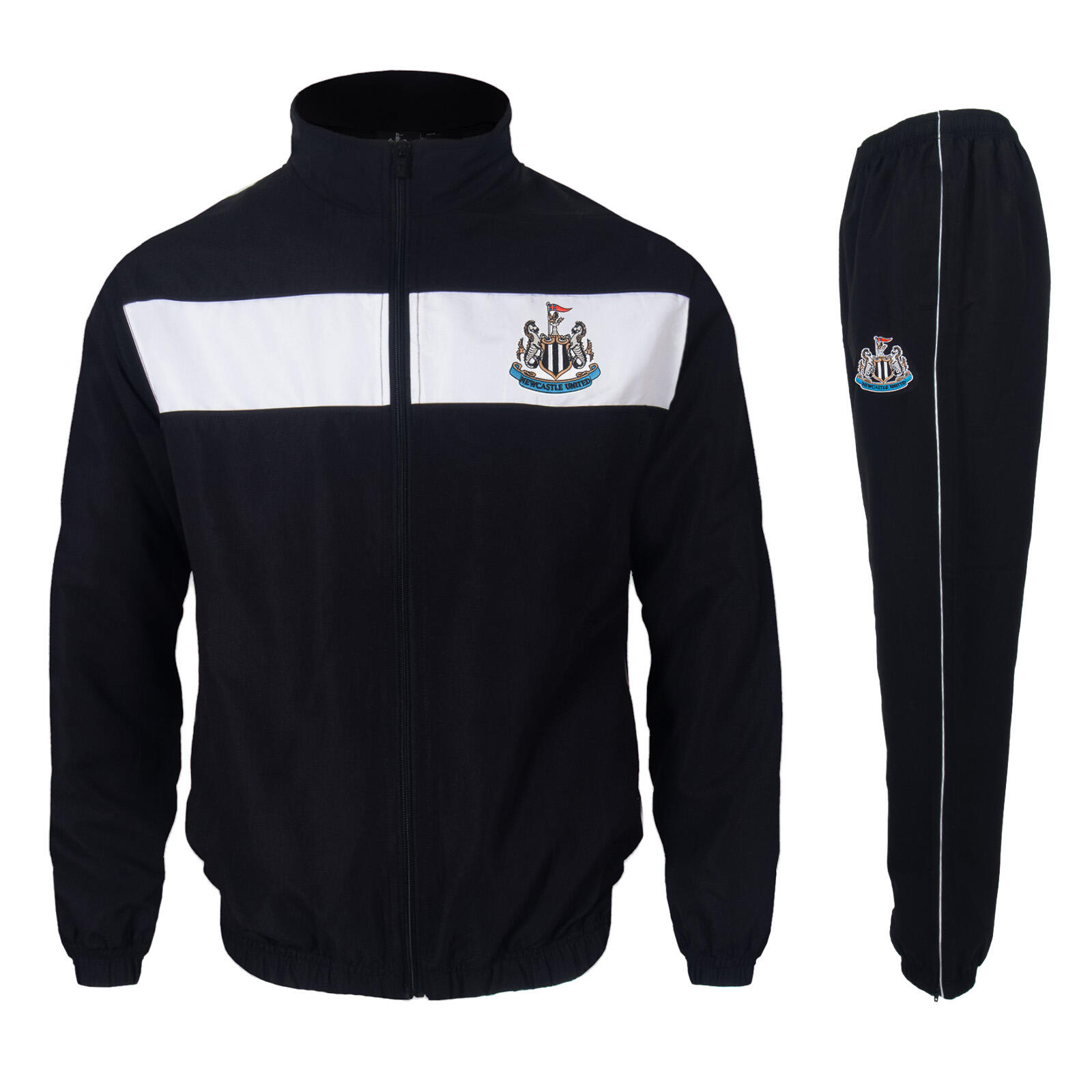 NEWCASTLE UNITED Newcastle United Mens Tracksuit Jacket & Pants Set OFFICIAL Football Gift