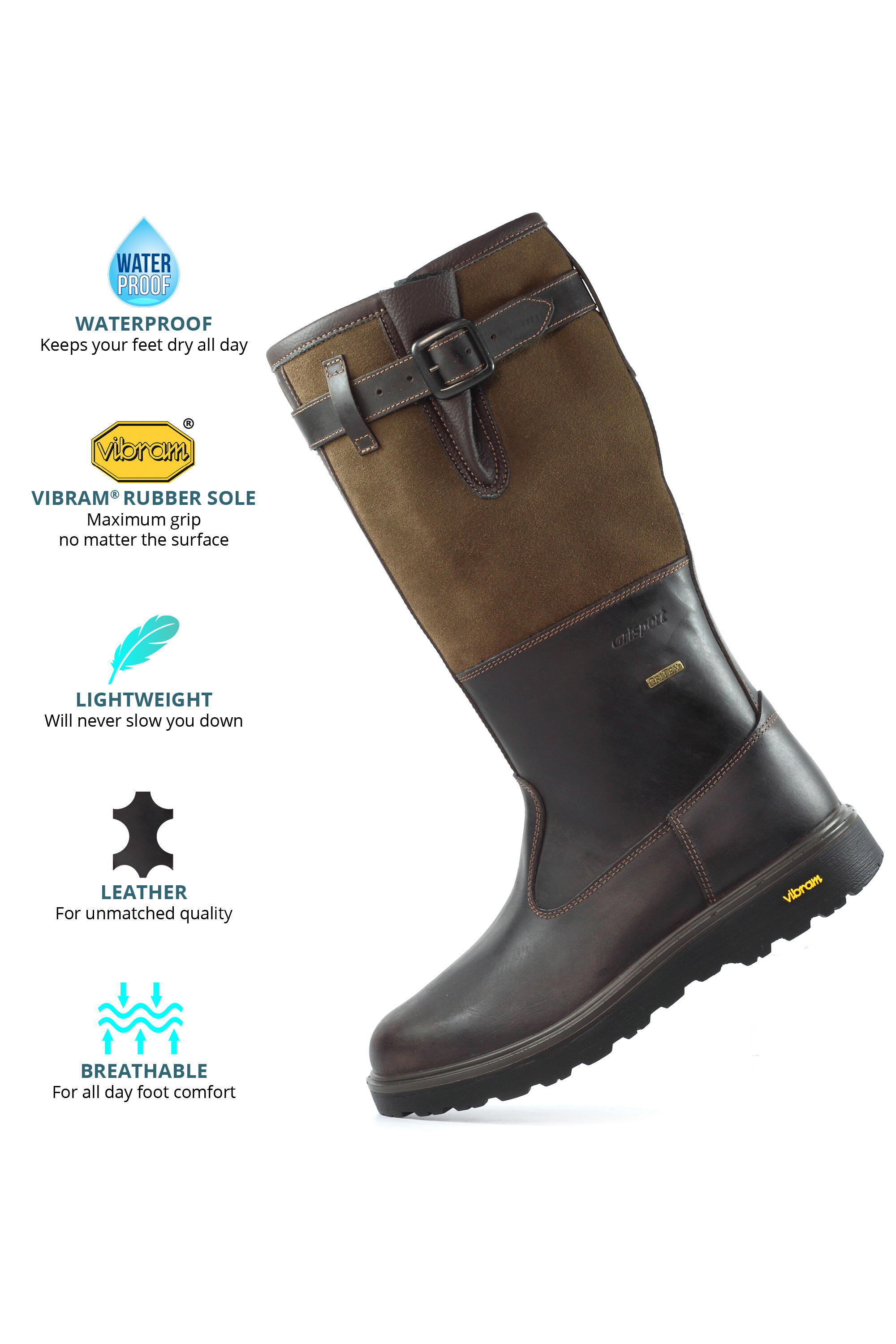 Alberta Womens Long Waterproof Walking Boot 2/7