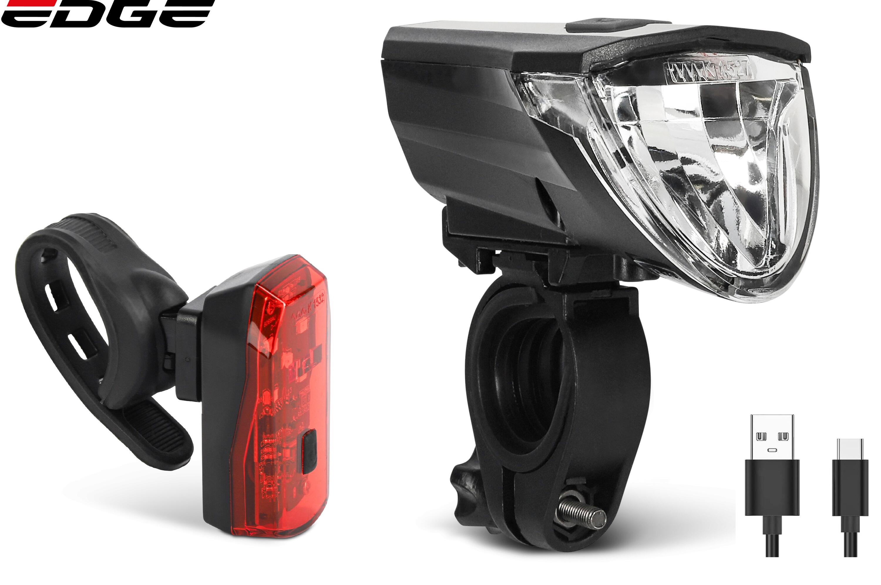 EDGE Razor Edge Lighting Set 60 Lux USB with Brake Light Function