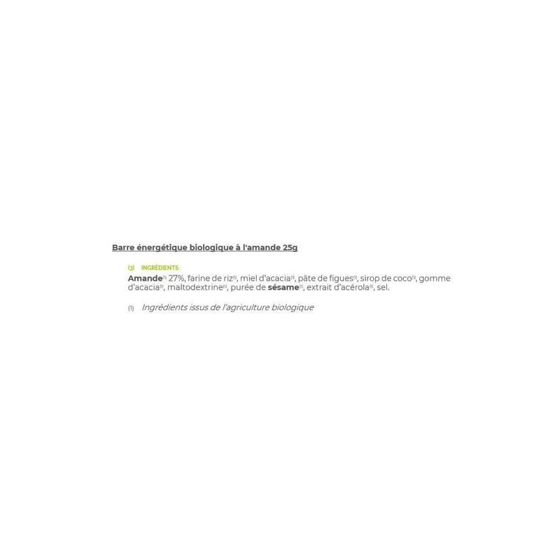 Barres énergétiques | Barre Endurance Bio (25g) | Amande