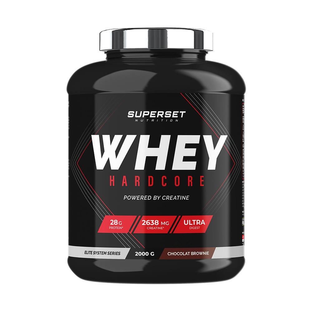Superset Nutrition - Whey Protéine | Whey Hardcore (2kg) | Brownie - Isolat De Whey - 2 Kg - Decathlon