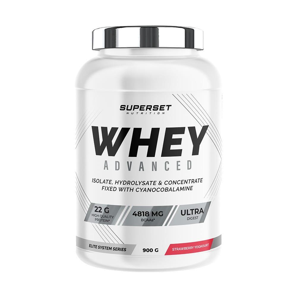 SUPERSET NUTRITION Wei-eiwit - 100% Wei Protein Advanced (900gr) - Aardbeien Yoghurt