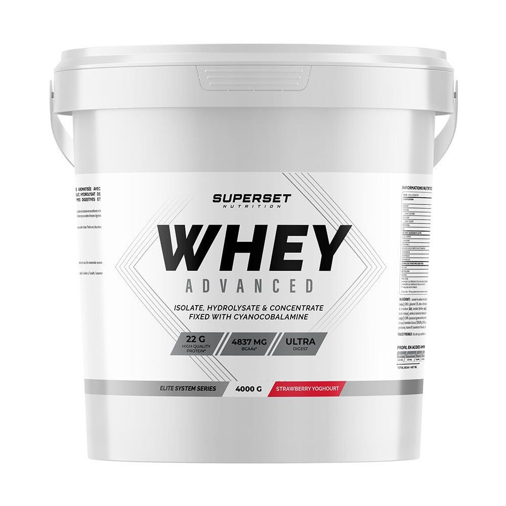 SUPERSET NUTRITION Wei-eiwit - 100% Wei-eiwit Advanced (4kg) - Aardbeien Yoghurt