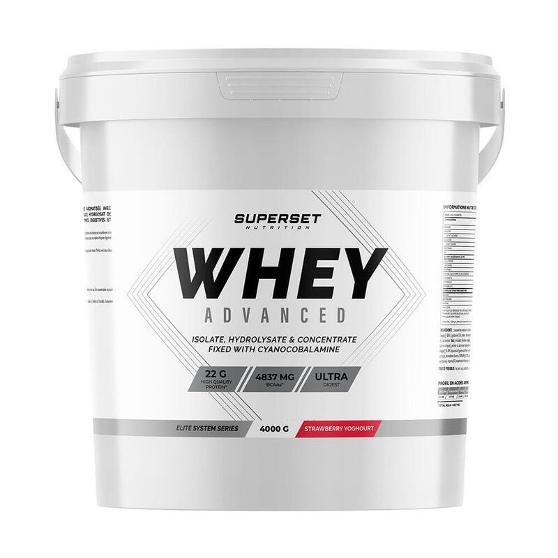 Whey Protéine | 100% Whey Proteine Advanced (4kg) | Fraise Yogourt
