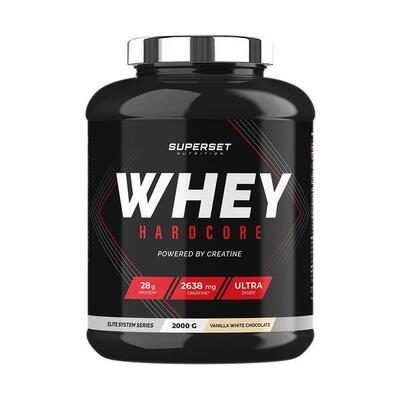 Wei-eiwit - whey hardcore (2kg) - vanille witte chocolade
