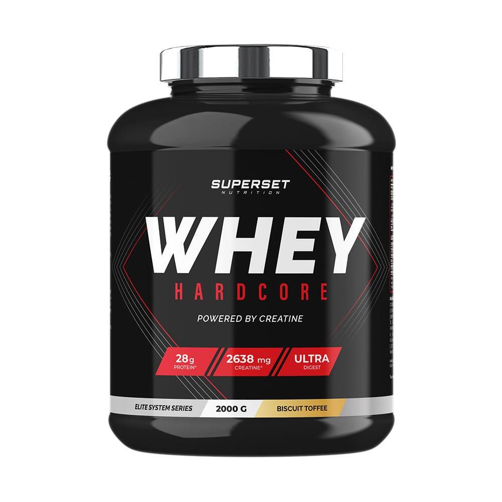 SUPERSET NUTRITION Wei-eiwit - Whey Hardcore (2kg) - Toffee Koekje