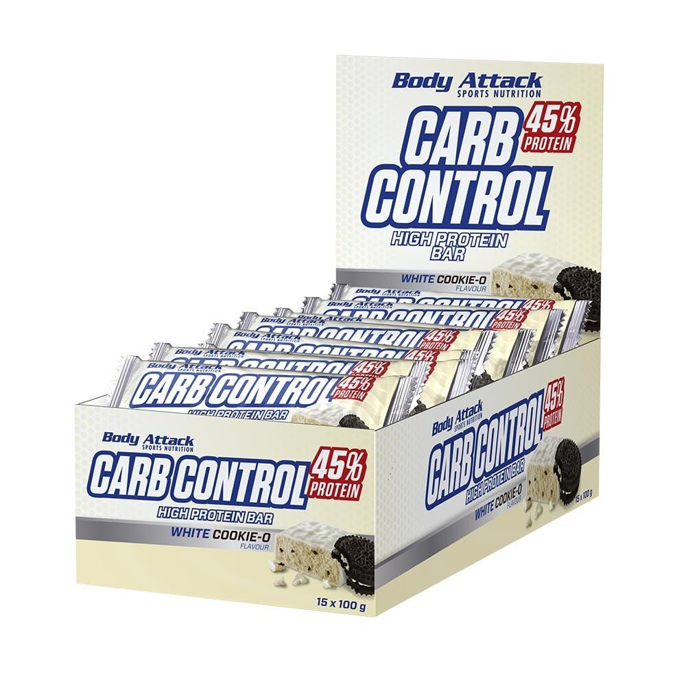 BODY ATTACK Eiwitrepen - Carb Control Eiwitrijke Reep (15x100g) - Witte Chocolade Koekje