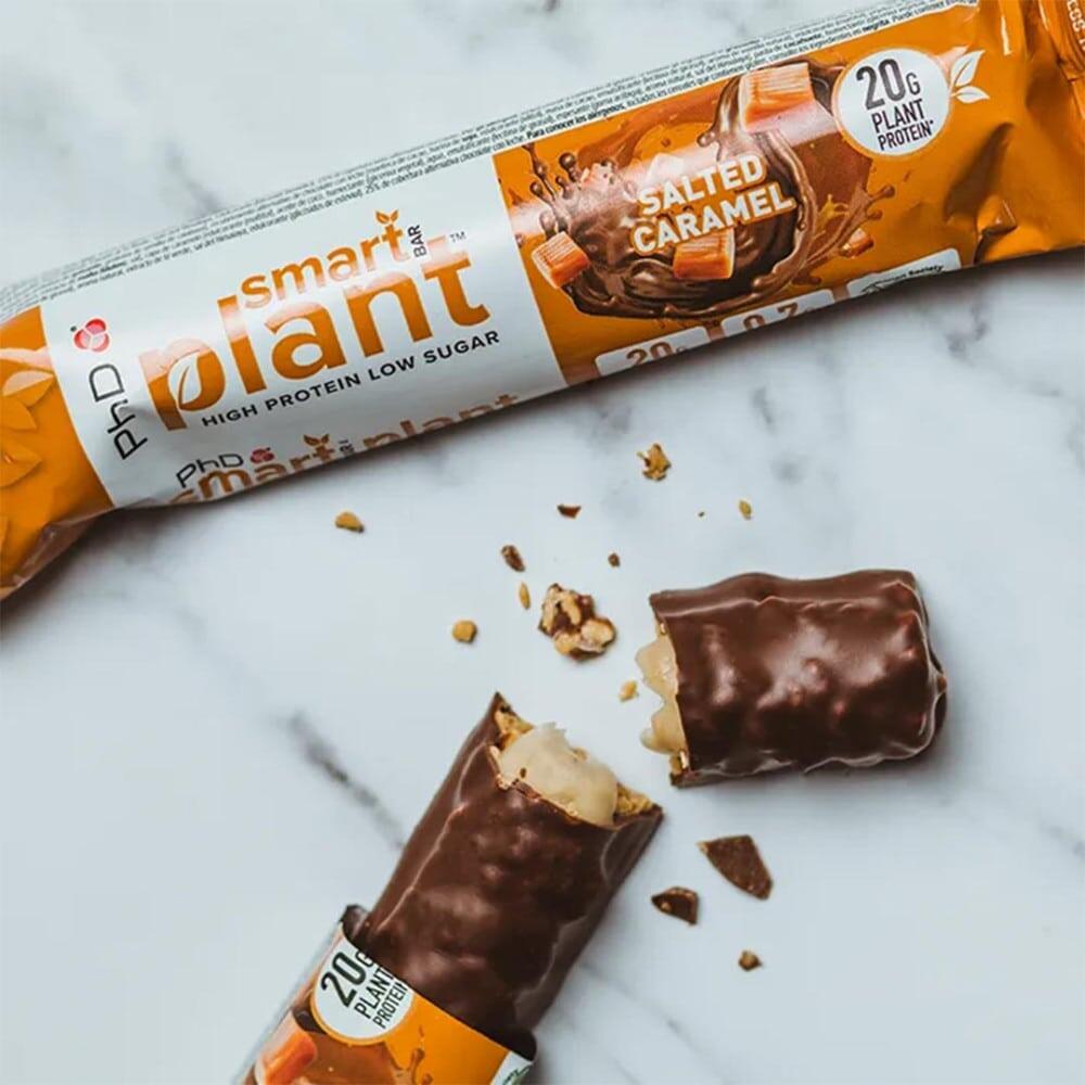 Barres protéinées vegan - Smart Bar Plant - Caramel Salé Boite de 12 4/6