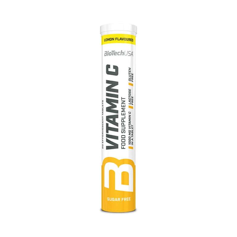 Vitamin c - 20 effervescent tablets Limão da Biotech USA Exclusivo Online      5,90€  Preço por quantidade 59,00€kg BIOTECHUSA Vitamin c - 20 effervescent tablets Limão da Biotech USAVendido e expedido por: Masmusculo    