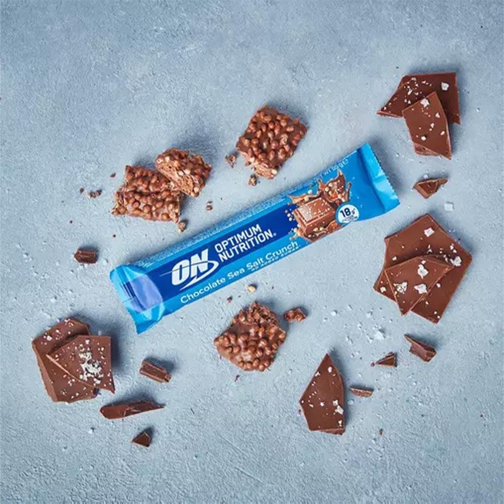 Optimum Nutrition Crunchy Protein Bar (12x55g) Chocolate Sea Salt Crunch 4/4