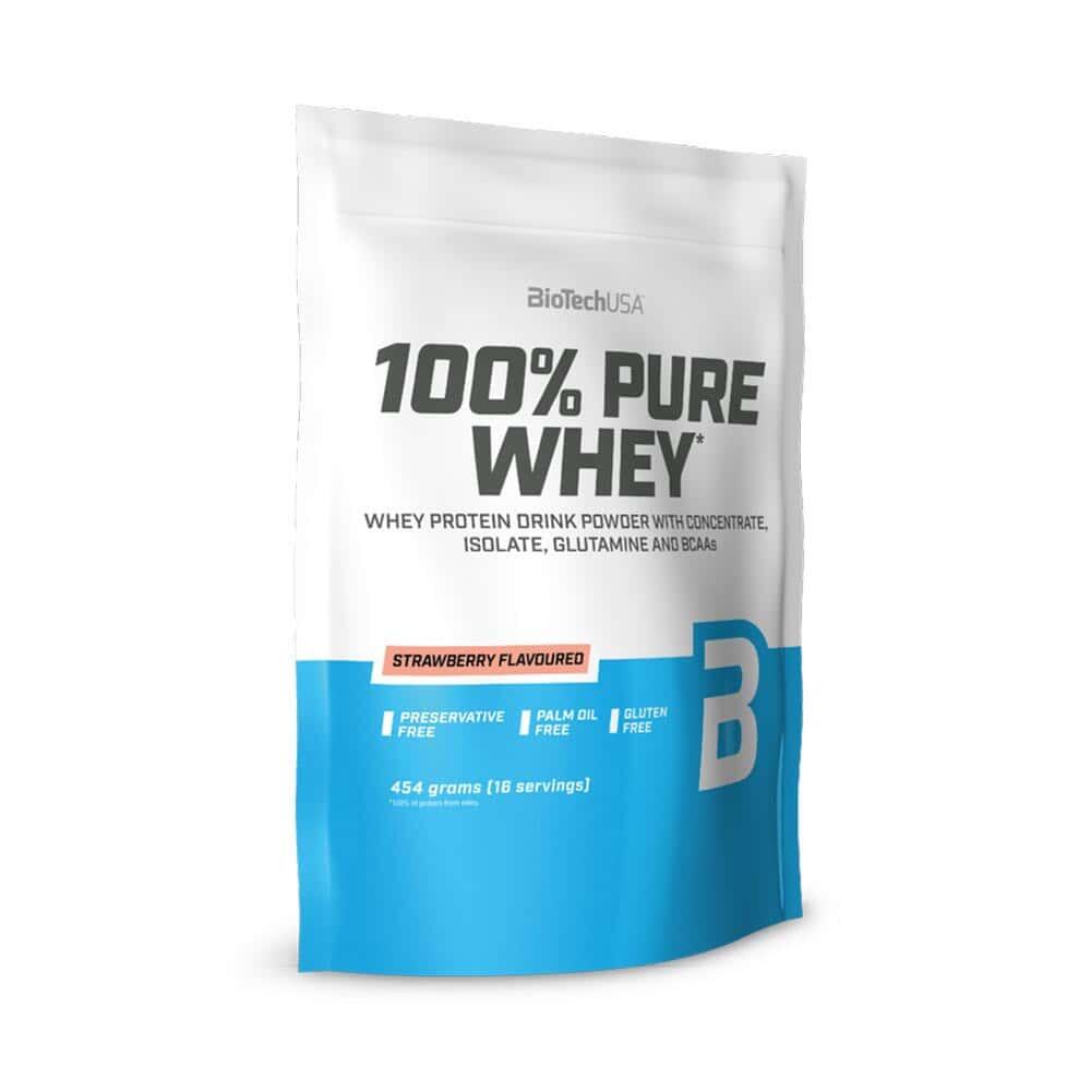 BIOTECHUSA Wei-eiwit - 100% Pure Wei (454g) - Aardbei