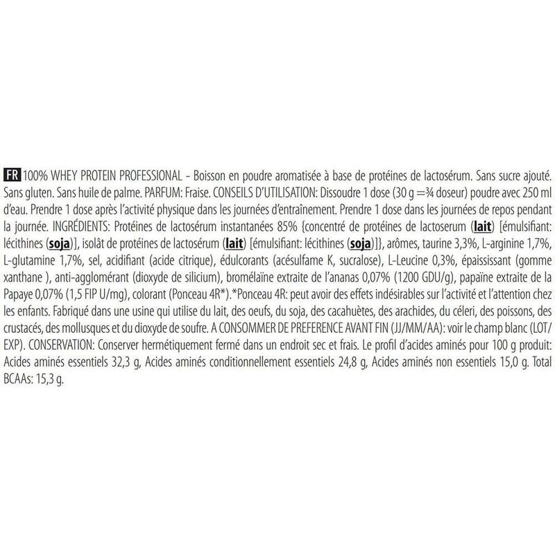 Whey Protéine | 100% Whey Professional (2,350kg) | Fraise