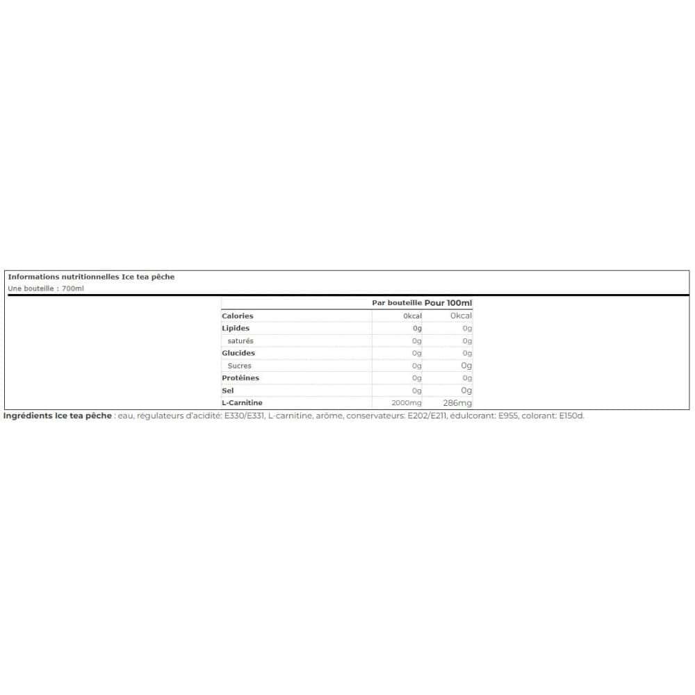 L-CARNITINE 2000 mg with real juice - Peach Iced Tea - ZERO CALORIES - 700 ml 4/4