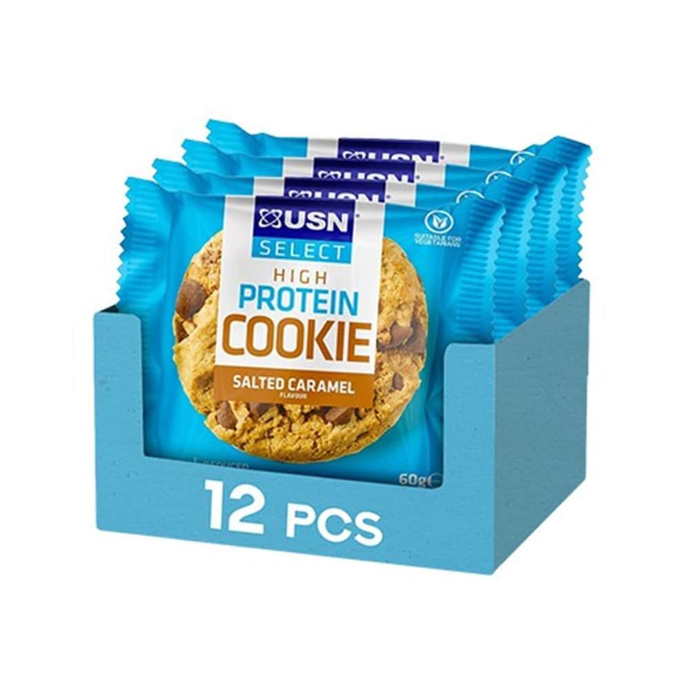 USN Proteïne Koekjes - Selecteer Koekje (12x60g) - Gezouten Karamel